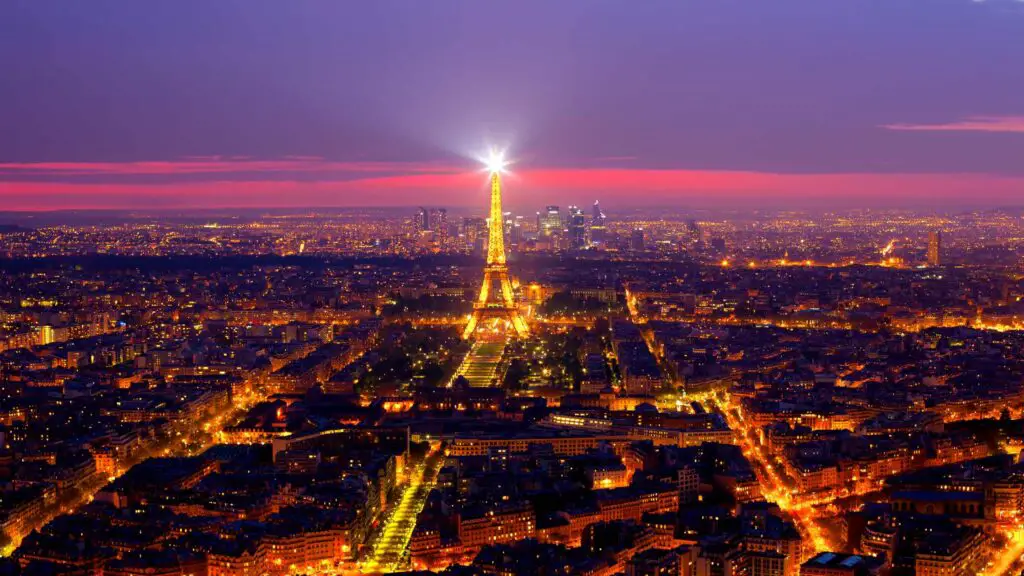 romantic Paris night